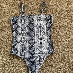 snake print bodysuit